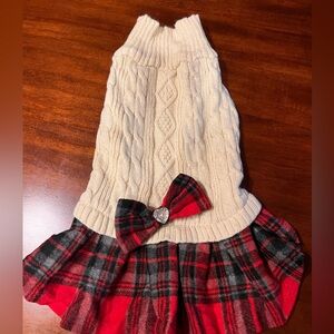 Dog Sweater Dress | Flannel Skirt & Sweater